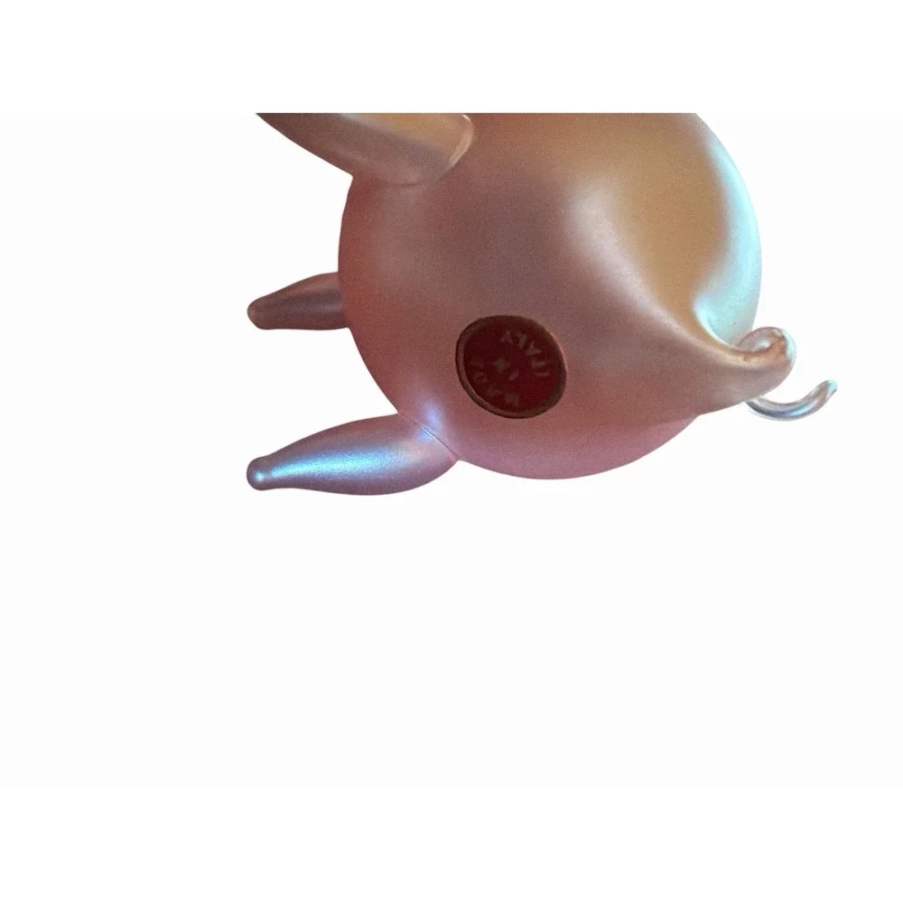DE CARLINI PINK PIG GLASS CHRISTMAS ORNAMENT Blown Glass Italy